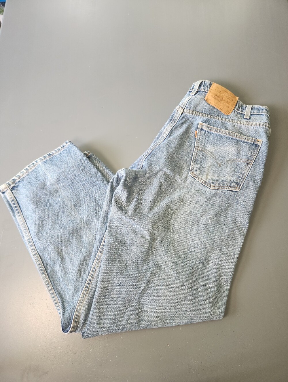 Vtg Levi's 550 Jeans Mens 38x30 Relaxed Fit Orange Tab 5-Pocket Denim Blue USA